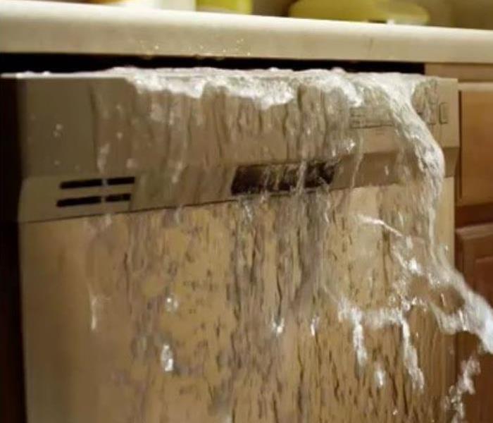 Water damage in kitchen 