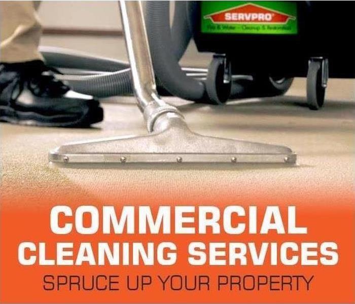 Servpro of Martin County team cleaning a carpet with machine