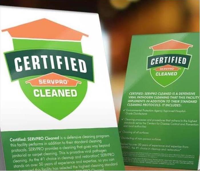 Certified: SERVPRO Cleaned Ushering in a new standard of clean