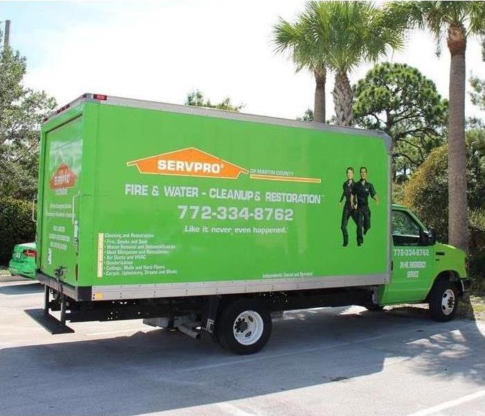 Servpro of Martin County truck with phone number 7723348762